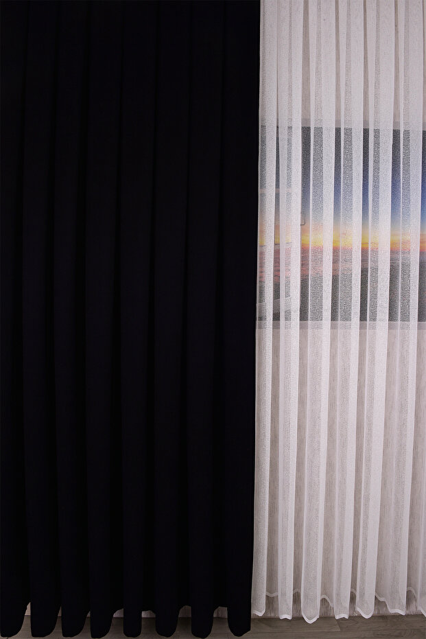 ستارة خلفية مسطحة باللون الأسود مع رباط - 2