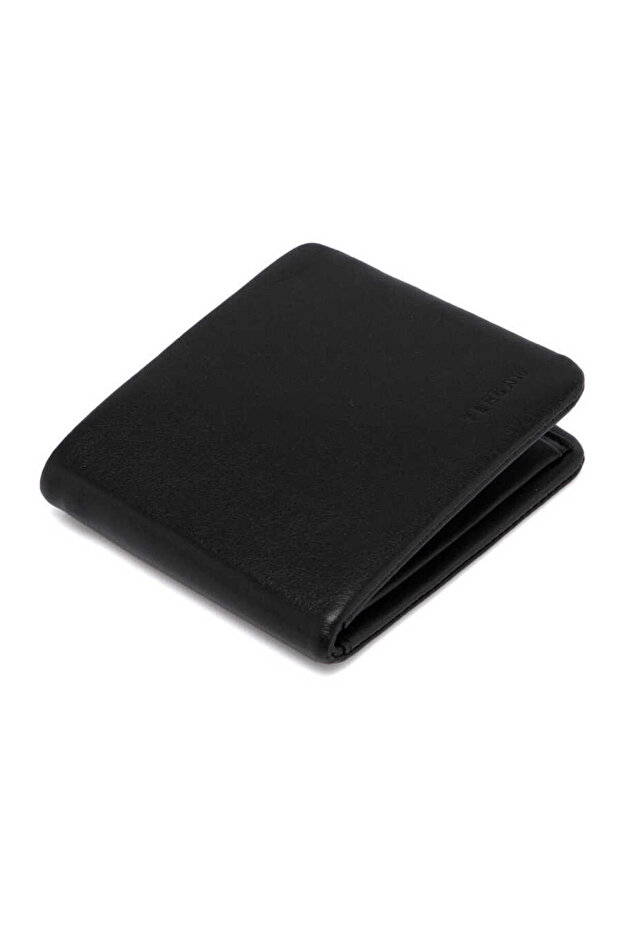Black Genuine Leather Men's Wallet - S1Ce00001361-N3I