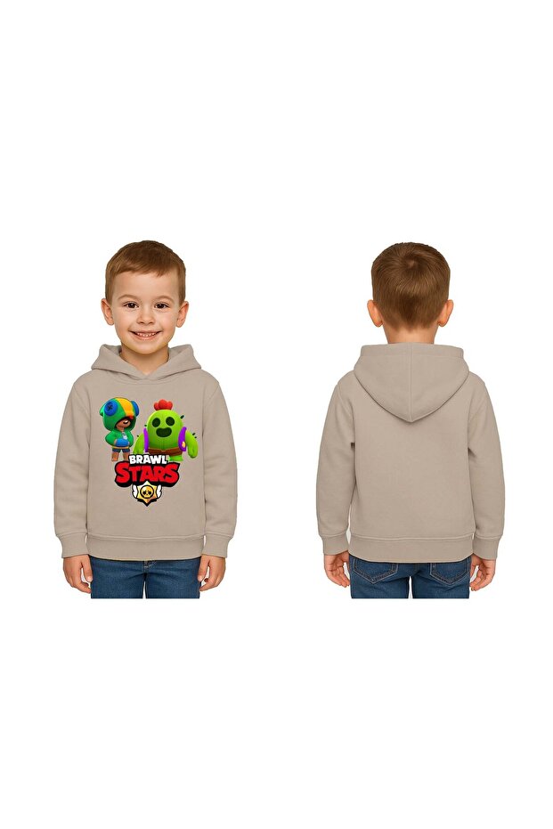 Unisex Printed Brawl Stars Children's Swaetshirt Hooded 3 Thread Rasterated