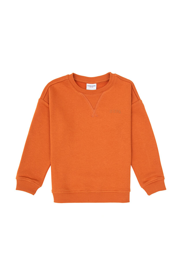 Boy's Copper Crew Neck Basic Sweatshirt 50313829-Vr182