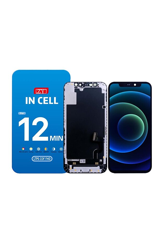 شاشة LCD عالية الدقة بالكامل لهاتف iPhone 12 Mini Incell مع شريط سائل متضمن