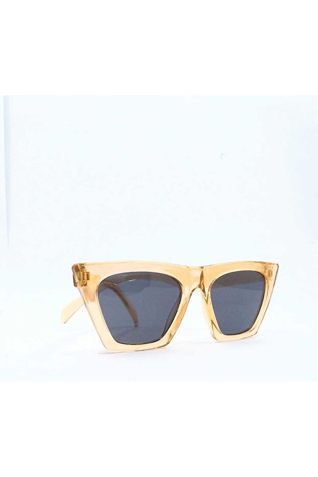 Sunglasses Cat Eye Light Brown Smoked Glass 50-15/140