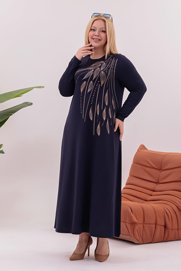 فستان كبير الحجم من Leaf مطبوع - 6