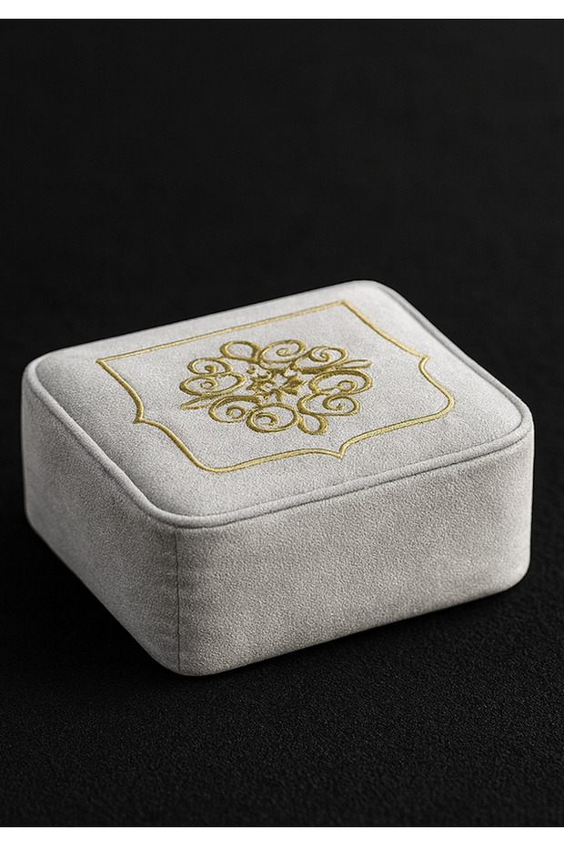 Laura Velvet Gold Embroidered Pouch Small Size (30X35X15 cm) Promise Gift Bag Engagement Wedding Bridal Bag