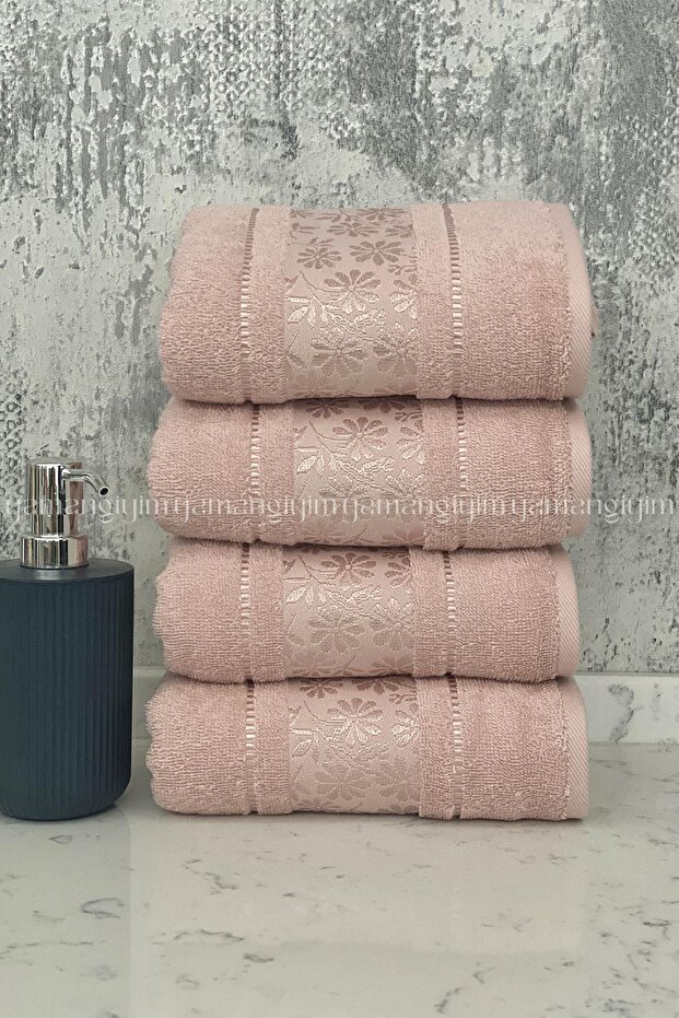 Blossom Hand-Face Towel 4 Pieces - Pink