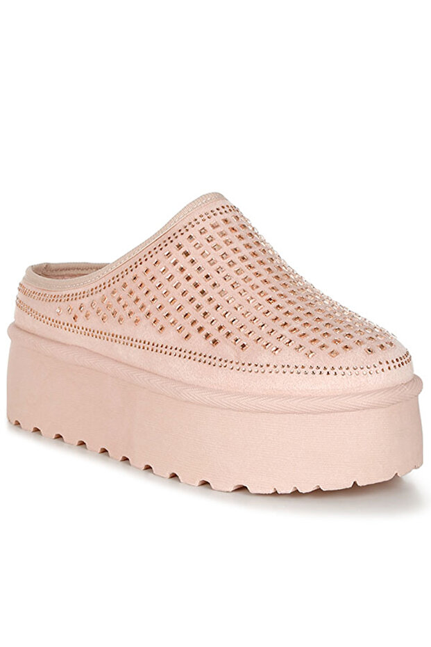 Women Pink Embellished Platform Classic Slip-On