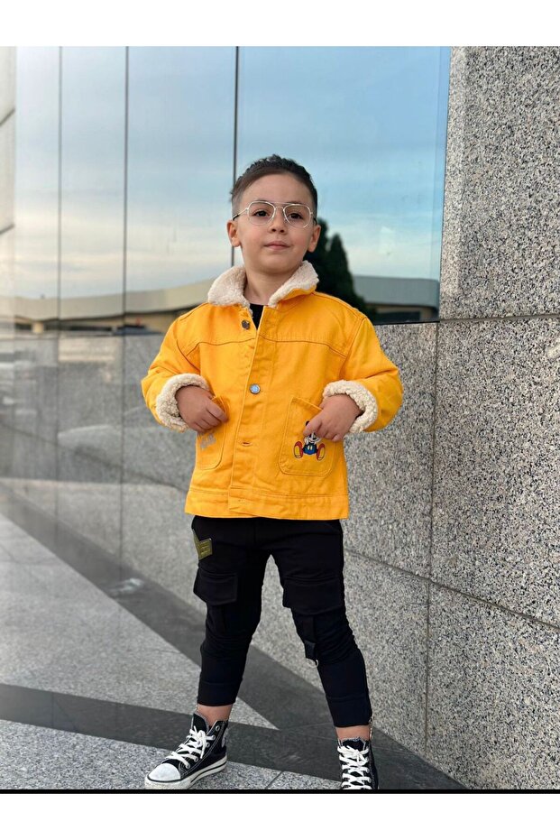 Boy's Winter Denim Coat Jacket