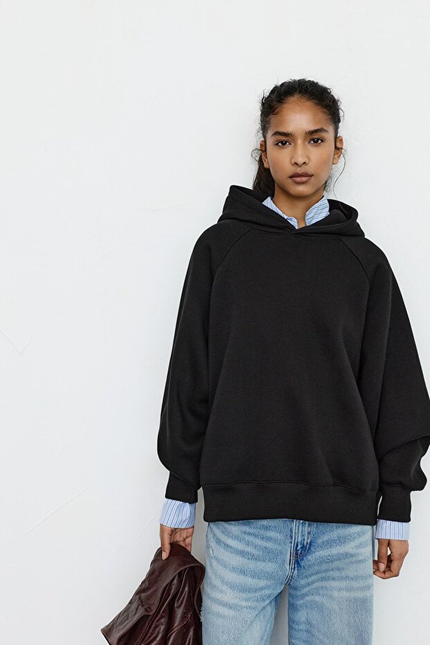 Oversize kapüşonlu sweatshirt - 2