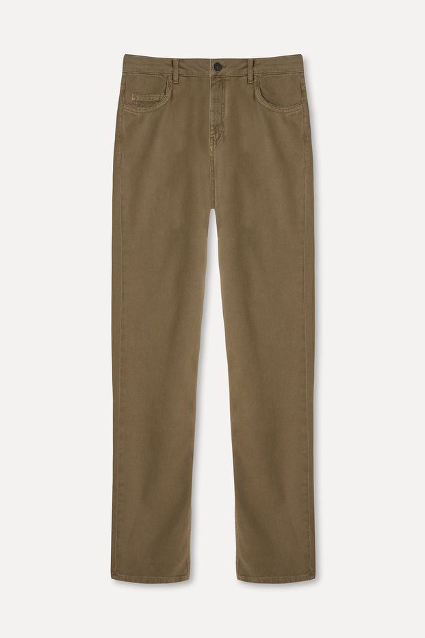 Men's Mink Color Slim Straight Fit Trousers