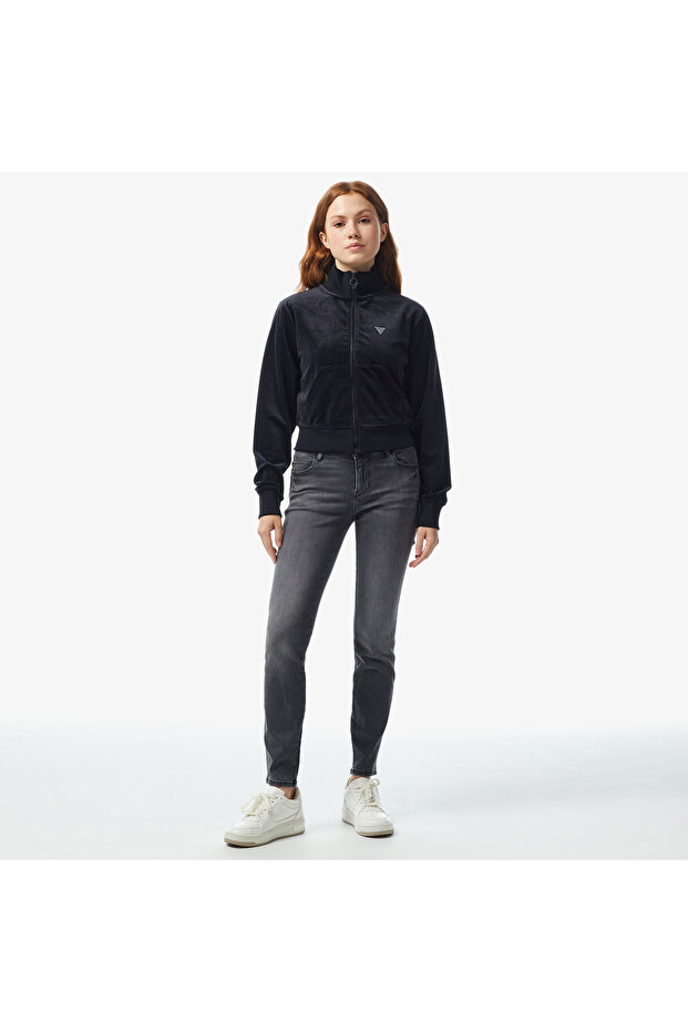 Kadın Siyah Sweatshirt - 3