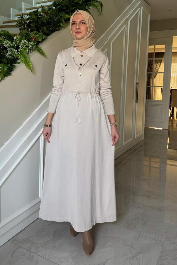 Hazan Triko Elbise Taş - 3