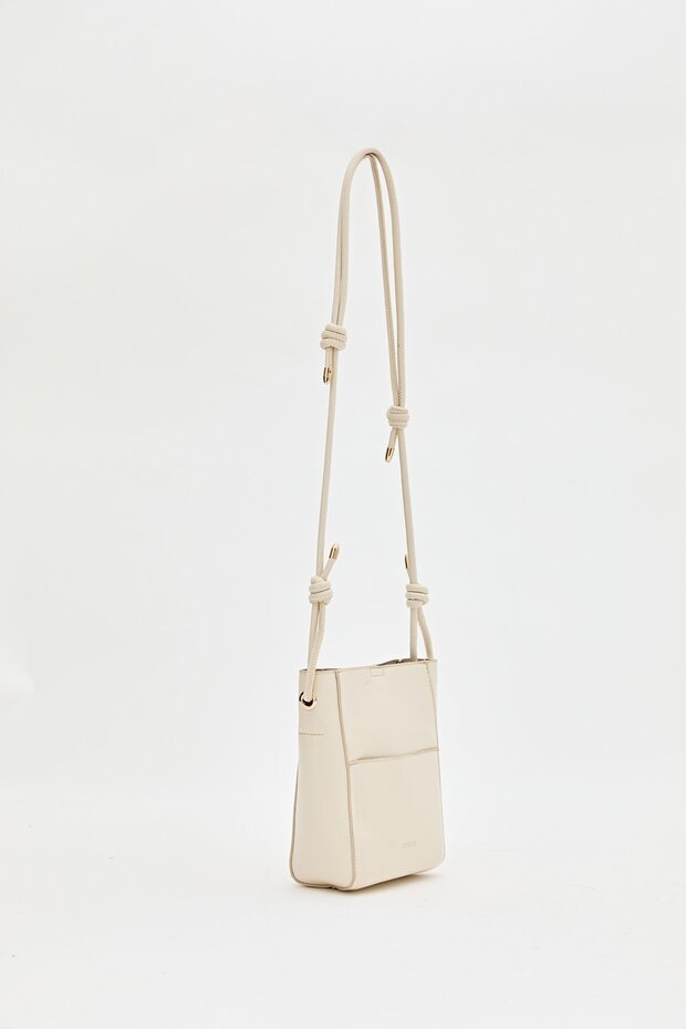 Çapraz Askılı Mini Çanta Bej - 1