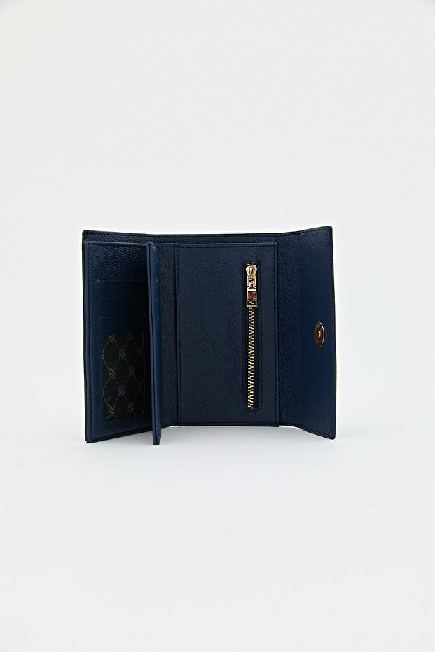 Monogram Wallet Navy Blue - 5