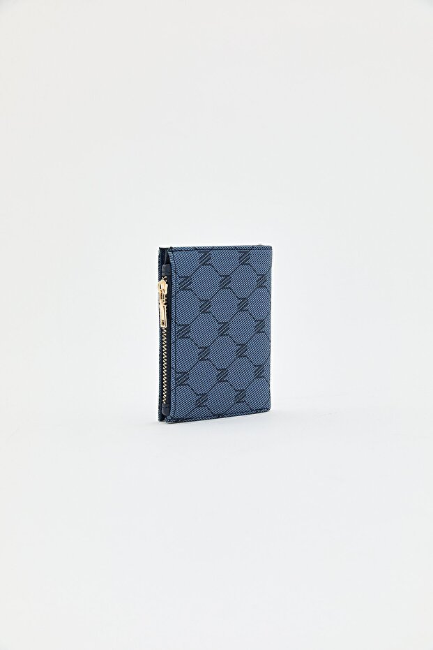 Monogram Wallet Navy Blue - 1