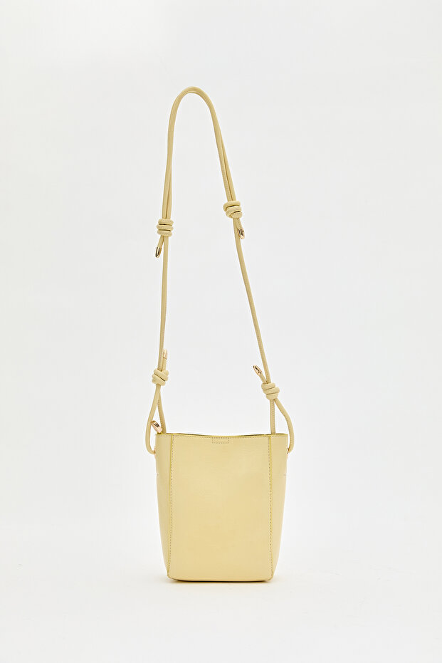 Çapraz Askılı Mini Çanta Sarı - 4