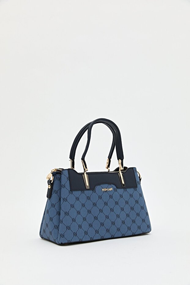 Monogram Tote Çanta Lacivert - 2