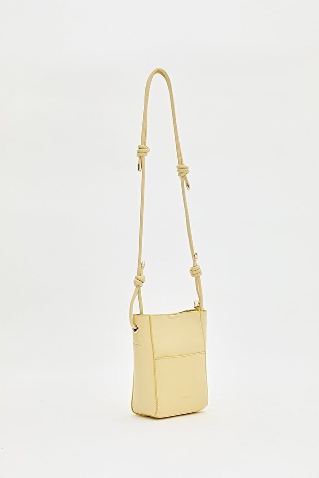 Çapraz Askılı Mini Çanta Sarı - 1