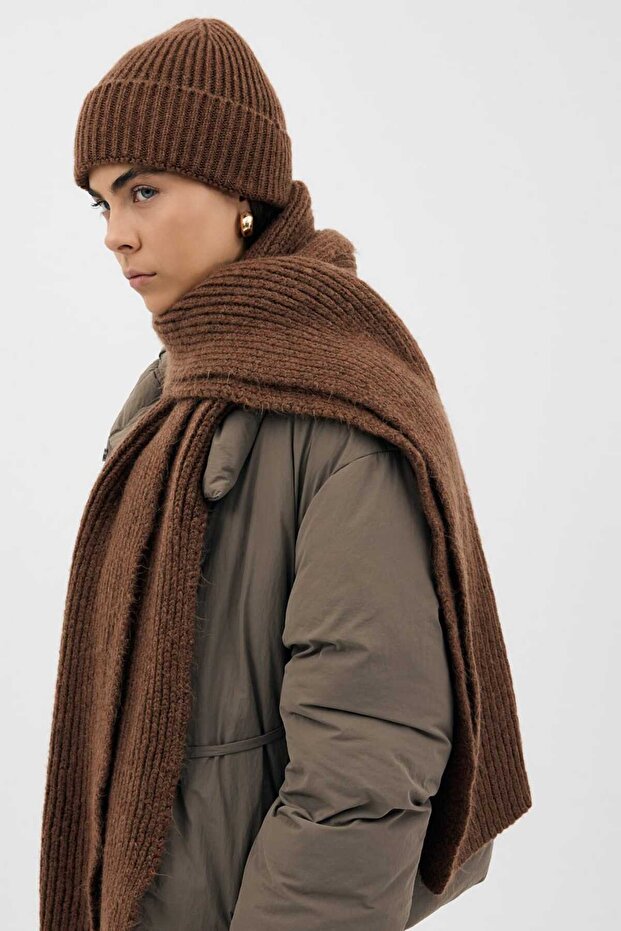 Fitilli Örme Atkı - 4