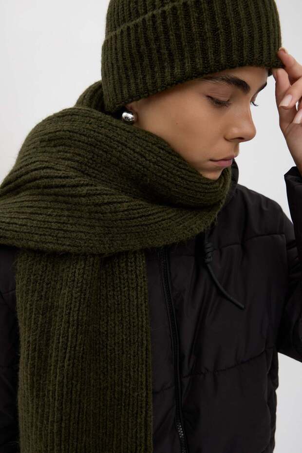 Fitilli Örme Atkı - 3