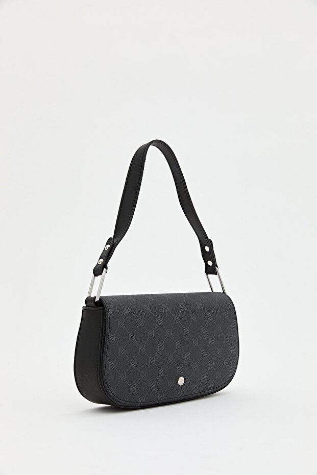 Monogram Clamshell Shoulder Bag Black - 1