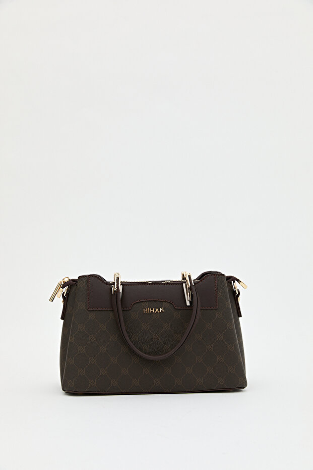 Monogram Tote Çanta Kahve - 3