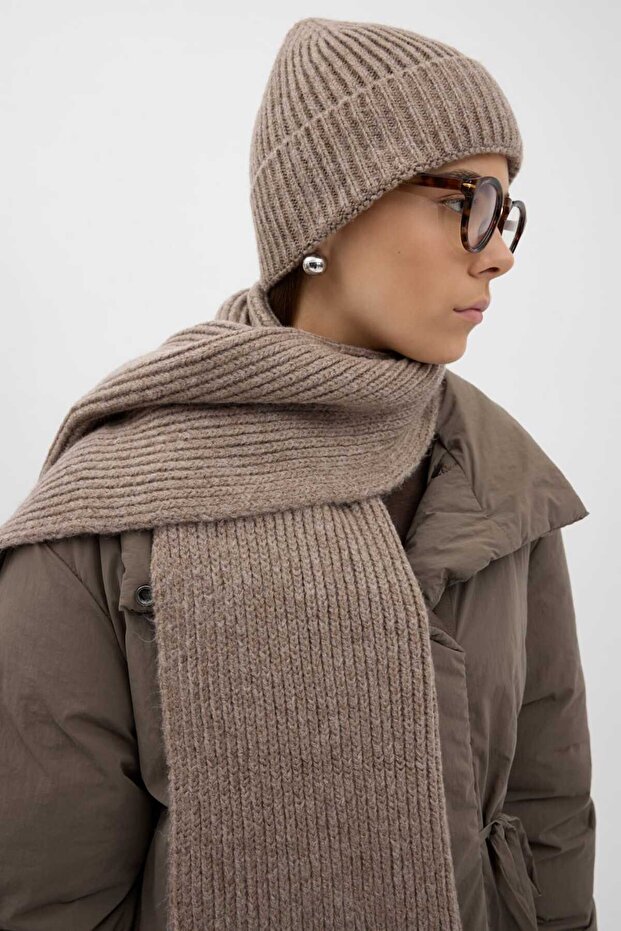 Fitilli Örme Atkı - 3