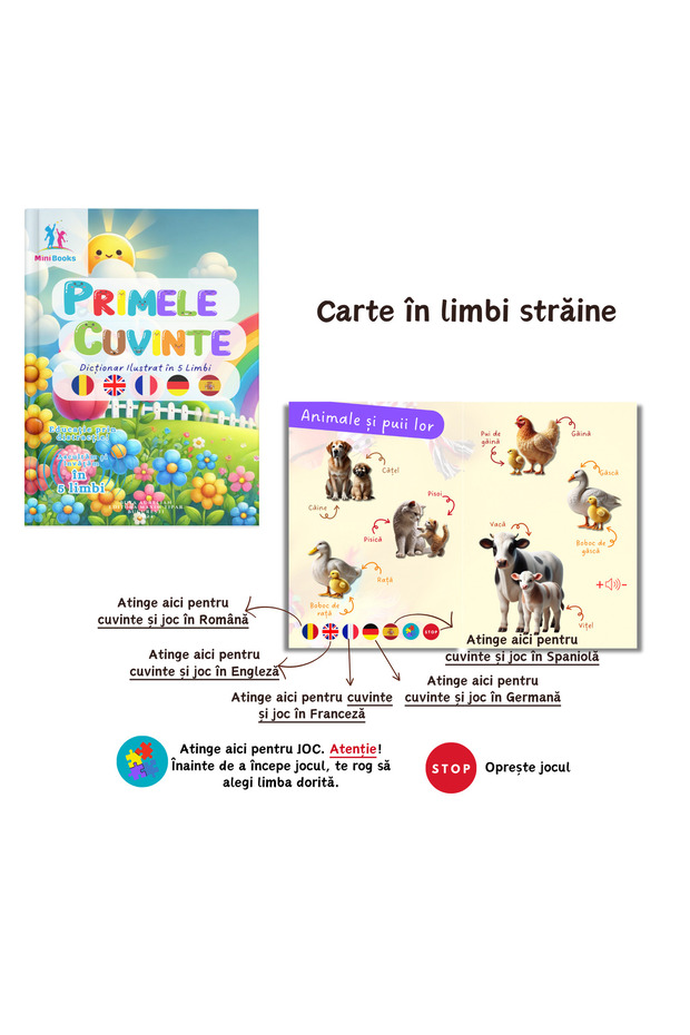 5 Cărți cu sunete de a treia generație + Pix interactiv ( set A ) - 4
