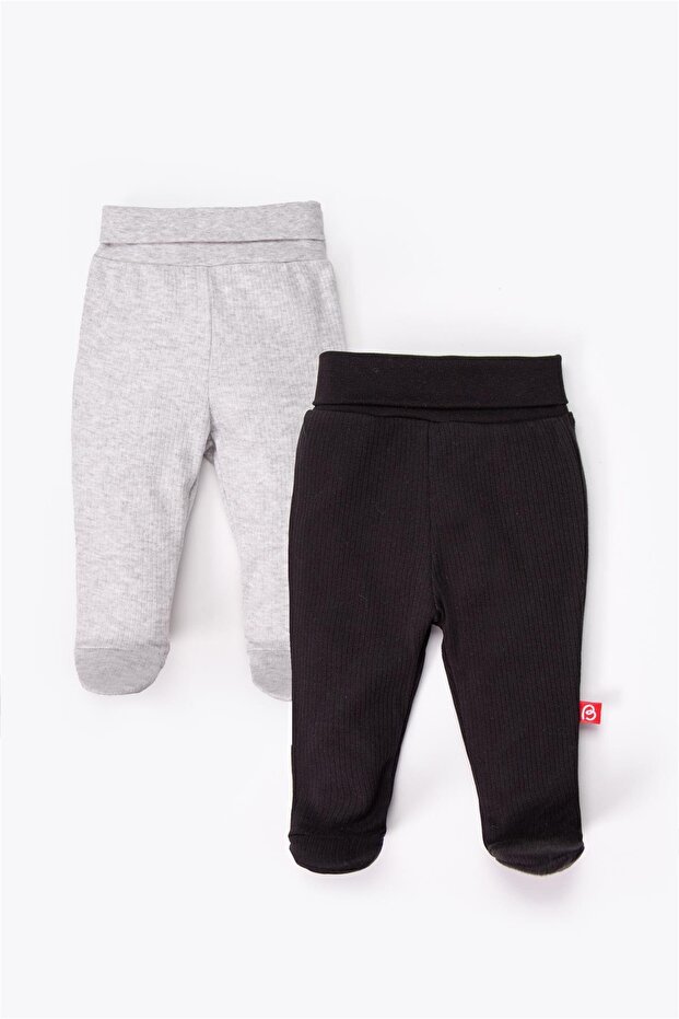Pants with Socks 2-Piece (Always Reported Interlock) Black