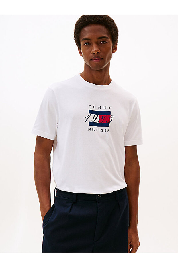 Erkek Linear Flag Graphic T-shirt - 1
