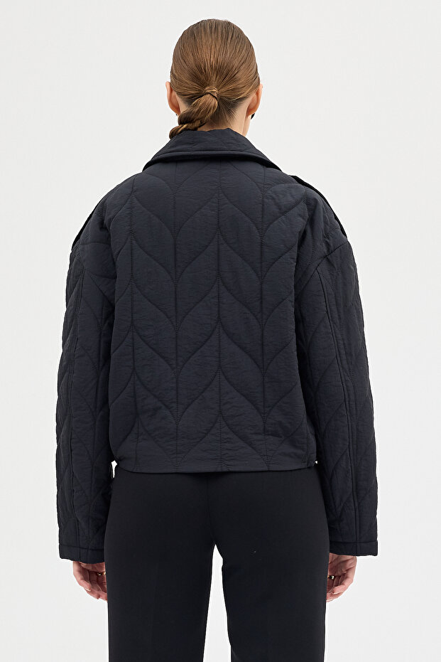 Regular Fit Lined Patterned Fully Padded Coat # 0254 - 7