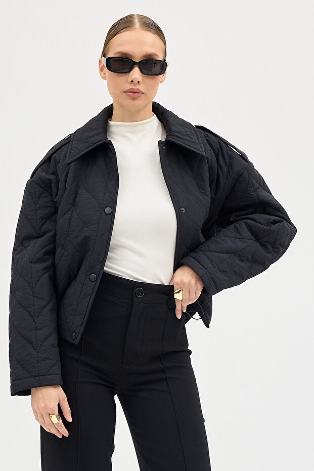 Regular Fit Lined Patterned Fully Padded Coat # 0254 - 5