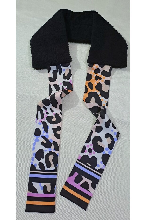 fularlı peluş boyunluk, atkı - 4