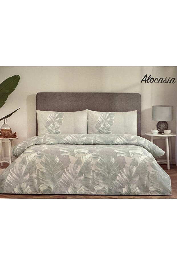 Nev Double Ranforce Duvet Cover Set Alocasia Green (Y)