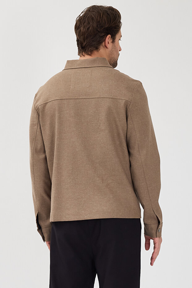 سترة خارجية للرجال بقصة عادية وسحاب # 9930 - 4