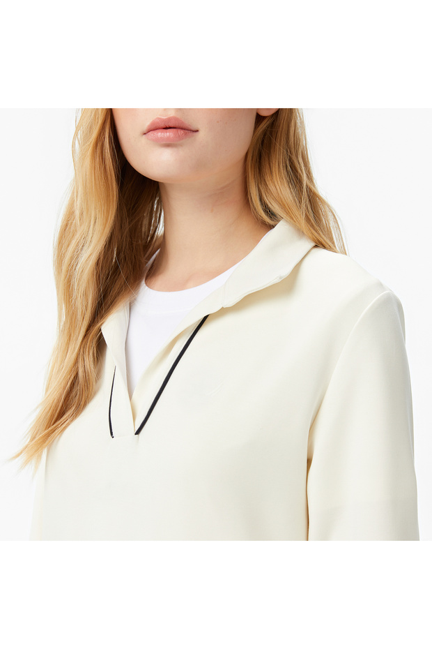 Kadın Krem Regular Fit Sweatshirt - 5