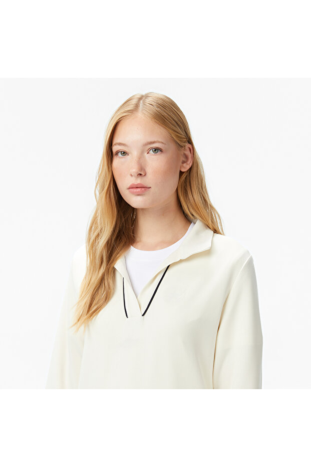 Kadın Krem Regular Fit Sweatshirt - 4