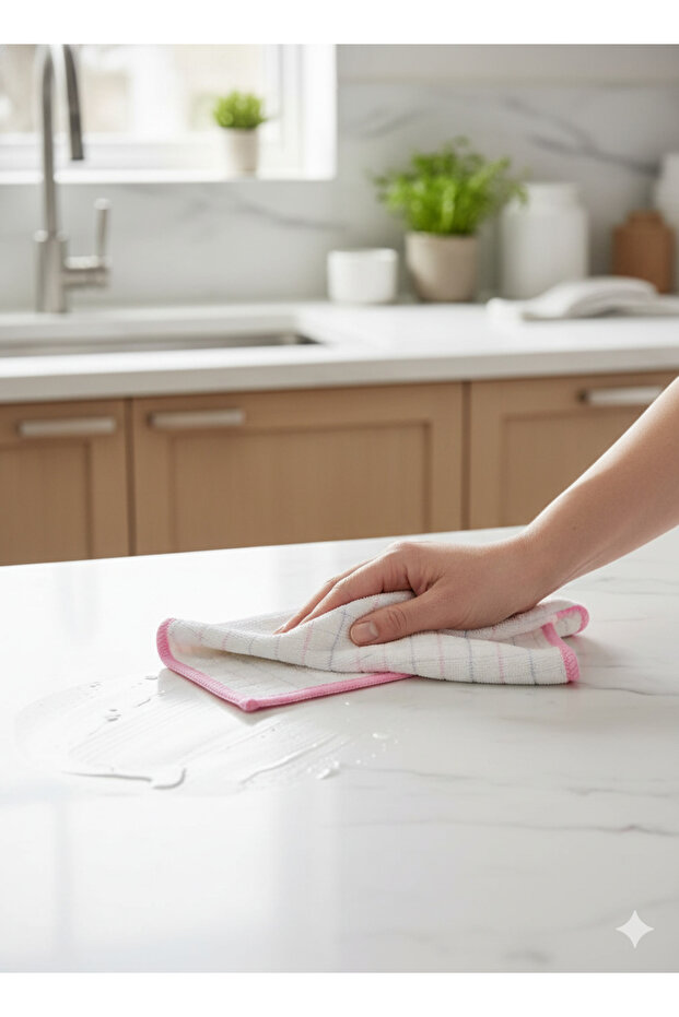 High Quality Pink Microfiber Kitchen Cleaning Cloth 40X60Cm Stain Resistant 10 Times More Absorbent