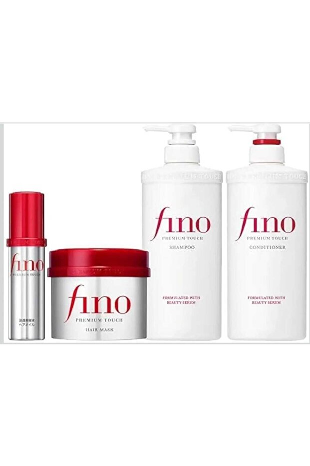 Fino Premium Touch Hair Care Set – Shampoo, Conditioner, Mask & Oil for Damaged Hair