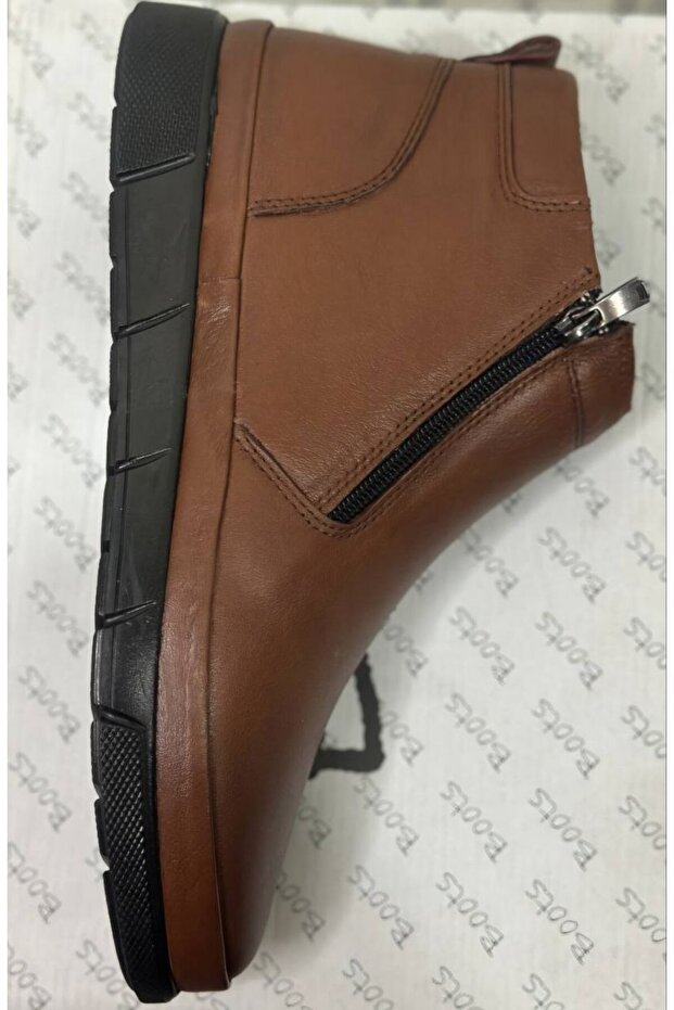 Taba Deri Erkek Kışlık Bot - 4