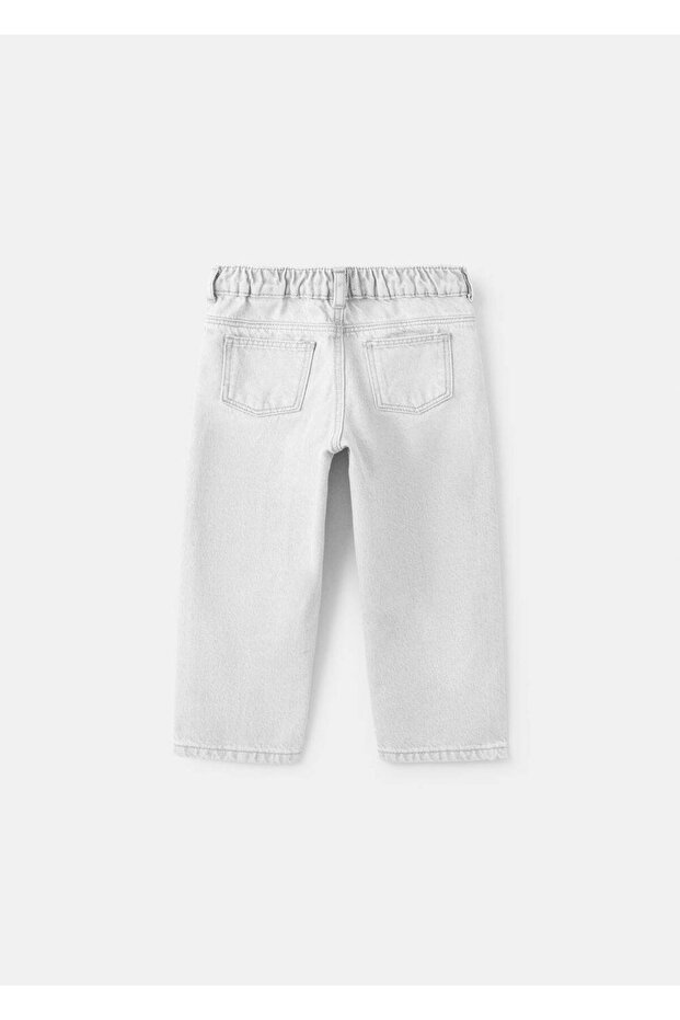 Beli elastik düz jean - 2