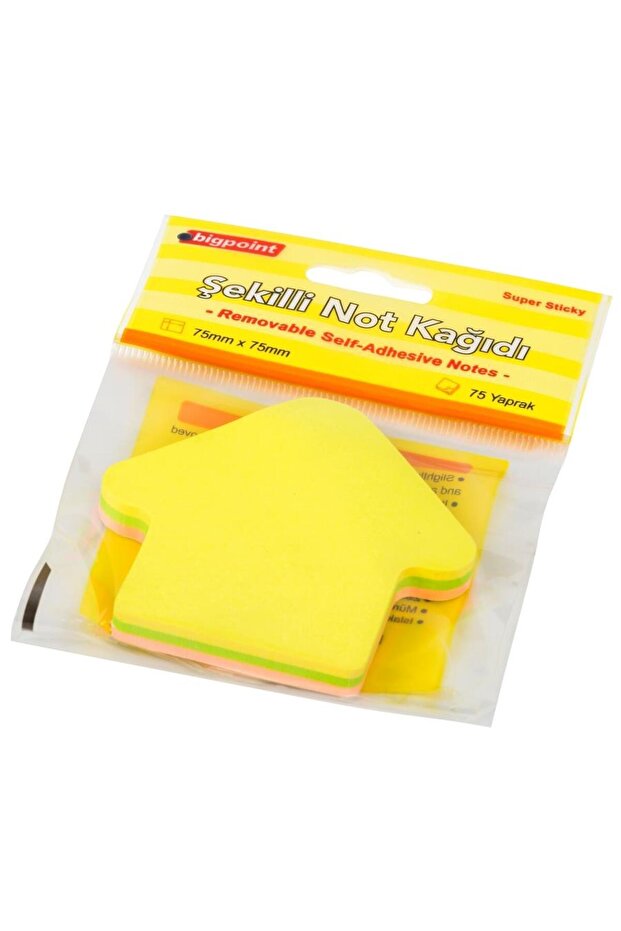 Shaped Note Paper – Arrow Model, 75 Sheets (75×75 mm)