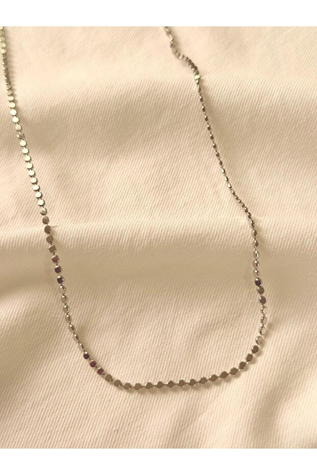 Crushed Chain Steel Necklace - Silver