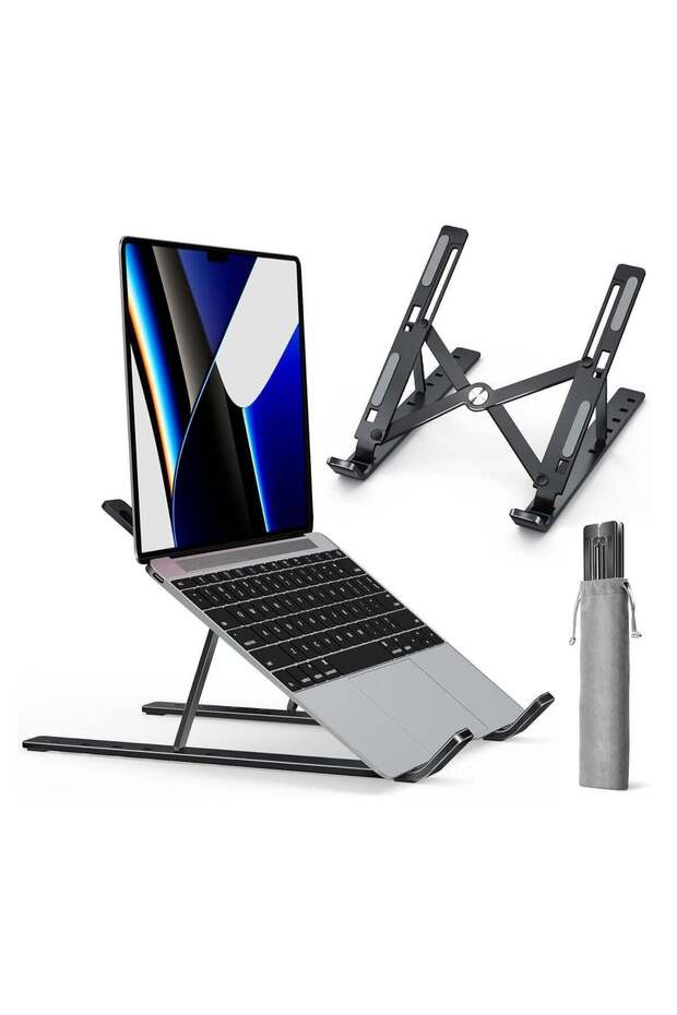 LS-6 Adjustable Laptop Stand – 6-Angle Aluminum Foldable Holder for 10–15.6in Laptops & T