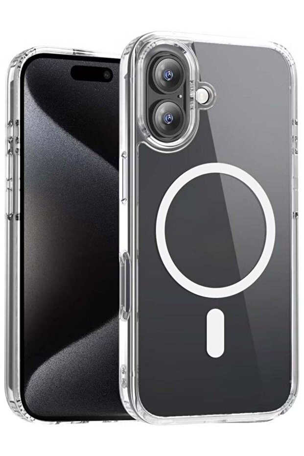 Magnetic Crystal Clear Case for iPhone 16 Plus – Premium Transparent Protection