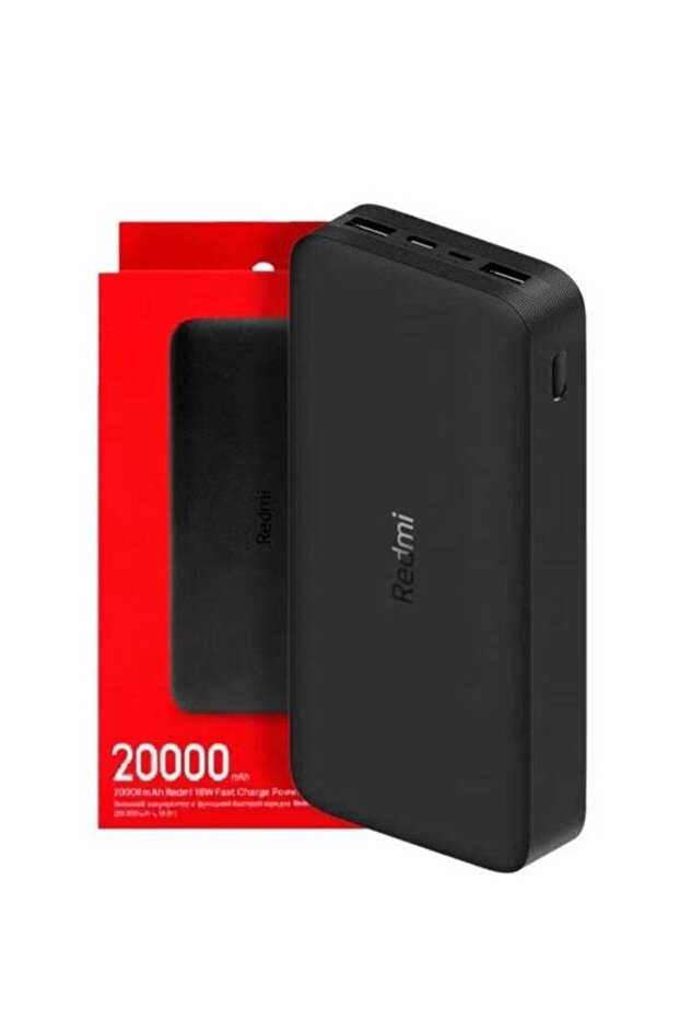 20000mAh Redmi Portable Fast Charge Power Bank (Black)