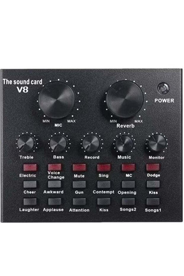 V8 Live Sound Card Bluetooth Sound Mixer Board (V8 AMP)