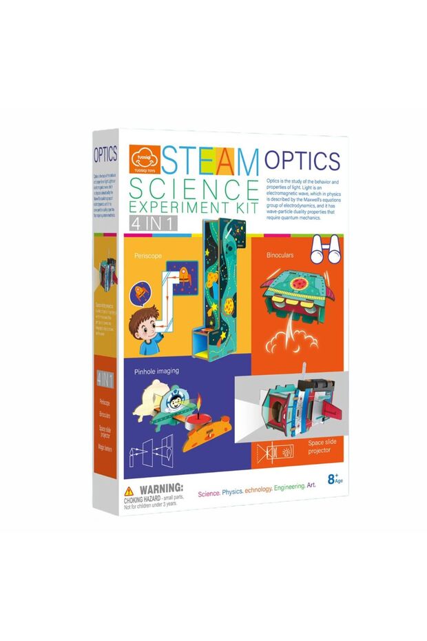 4-in-1 STEAM Optics Science Kit for Kids | DIY Light & Reflection Learning Toy