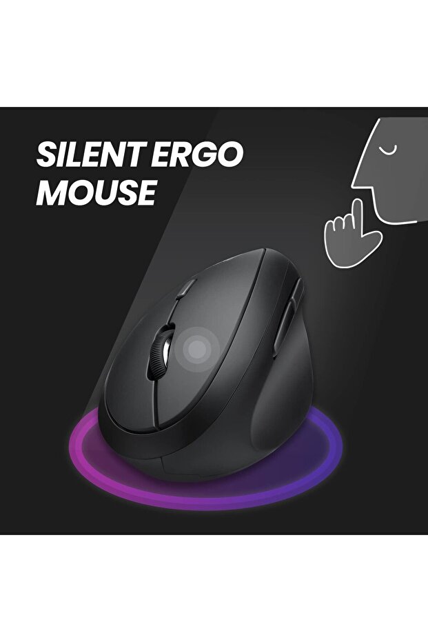 PERIDUO-606A 3-in-1 Wireless Compact Ergonomic Keyboard with Vertical Mouse & Numeric Keypad - 3