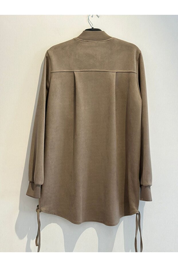 İşlemeli Süet Tunik - 2