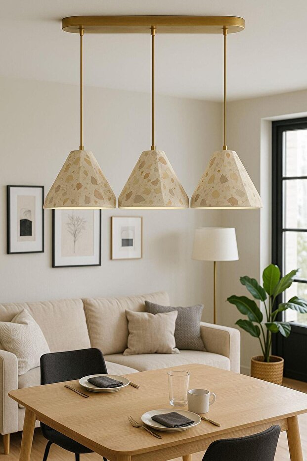 BOHEM AVİZE MOZAİK 3 LÜ 3*20 CM - 2